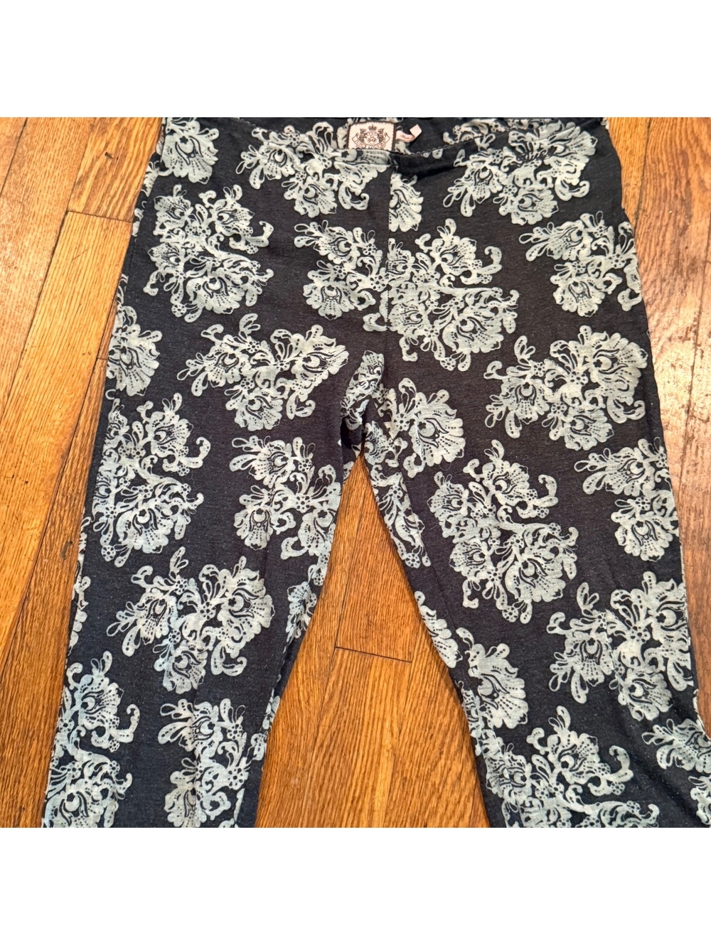 Vintage Juicy Couture Prestige Burnout Leggings - Damask Floral Y2K